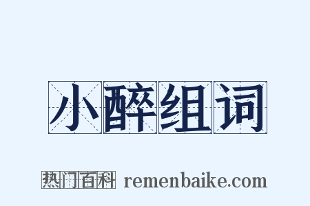 小醉组词是什么意思的图片